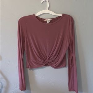 long sleeve pink top